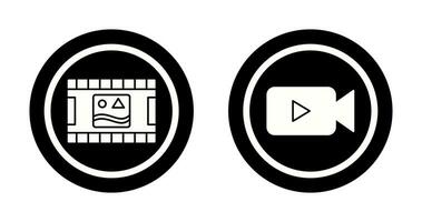 imágenes carrete y vídeo icono vector