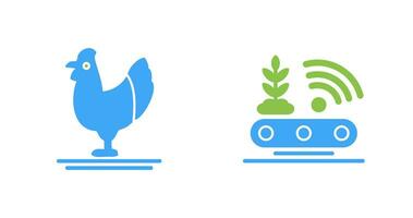 Poultry and Conveyor Icon vector