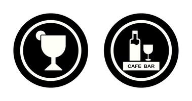 bebidas café y Jerez icono vector