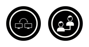 connected systems and connected profiles  Icon vector