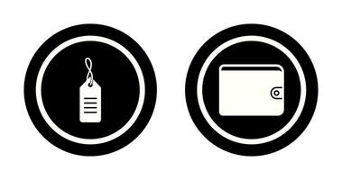 sale tag and wallet  Icon vector