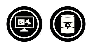 digital márketing y base de datos administración icono vector