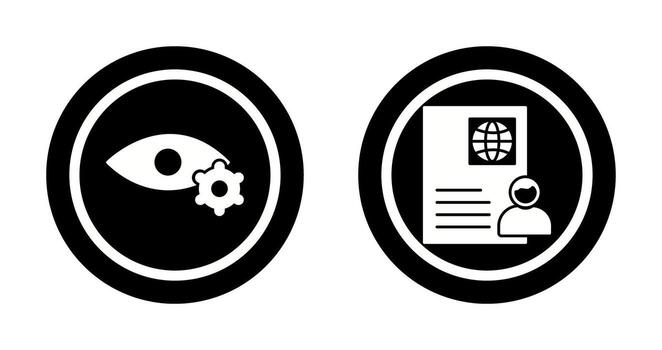 ver ajuste y global perfil icono vector