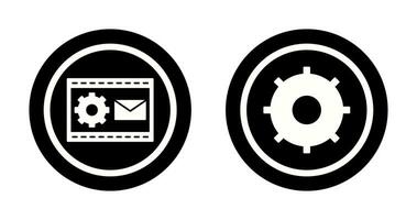Blogging Service and Setting  Icon vector