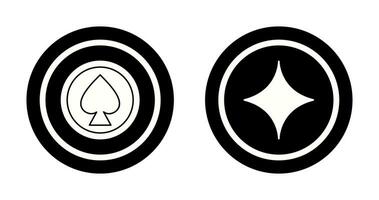 Spade and Diamond Icon vector