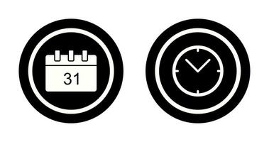 calendar and clock Icon vector