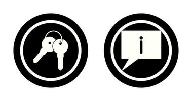 keys and information Icon vector