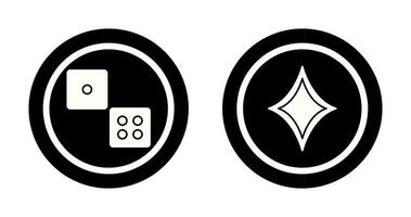 dice and diamond and  Icon vector