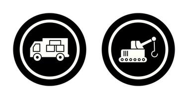 Logistics Car and Lifter Icon vector