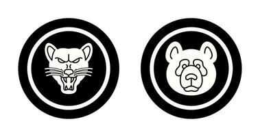 Wolf and Panda Icon vector