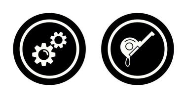 Gears and Roulette Icon vector