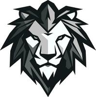 Roaring Dominance Lion Icon Design Elegance in Action Black Lion Vector Logo