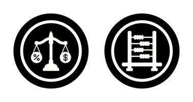 Scale and Abacus Icon vector