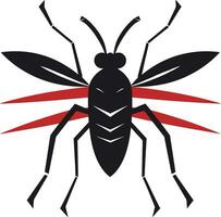 Futuristic Mosquito Emblem Symbol Stylish Mosquito Badge Illustration vector