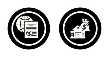 Global and Mortgage Icon vector