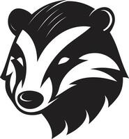 Badger Kingdom Crest Fearless Badger Icon vector