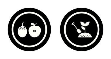 Fruits and Vegetables and Plantation Icon vector