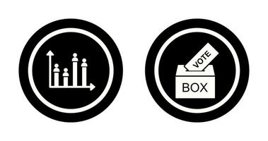 Giing Vote and Candidate and Graph Icon vector