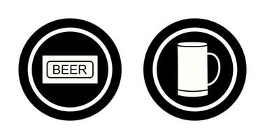 Beer Sign and Beer Mug Icon vector