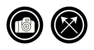 Camera and Arrows Icon vector