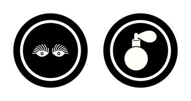 Longlashes and perfume Icon vector