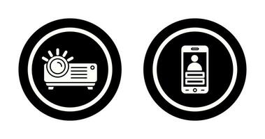 Login and Projector Icon vector