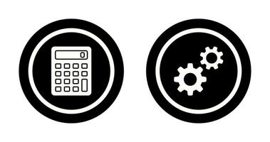 Calculator and Setting Icon vector