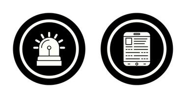 alarma sistema y libro electronico icono vector