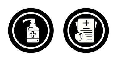 Sanitizer and Receipt Icon vector