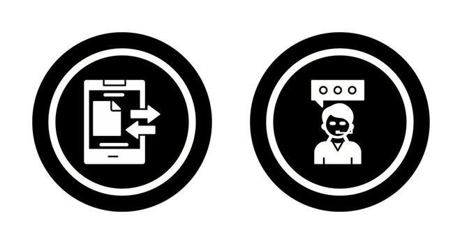 Data Transfer and Client Service Icon vector
