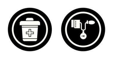 Dustbin and Blood Icon vector