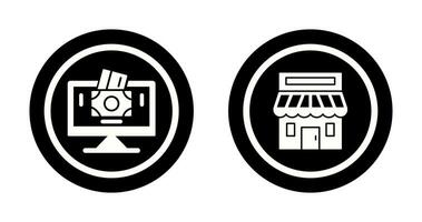 Payment Option and Retail Place Icon vector