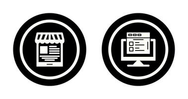 Mobile Shop and Search Product Icon vector