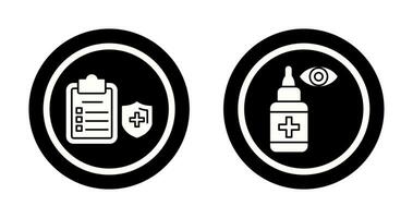 Medical Protection and Eye Icon vector