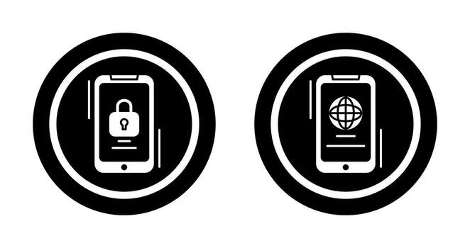 Browser and Lock Icon vector