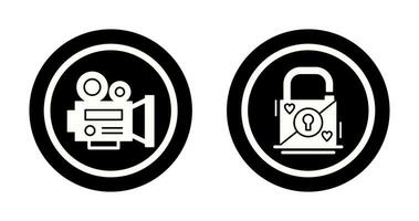 Padlock and Video  Icon vector