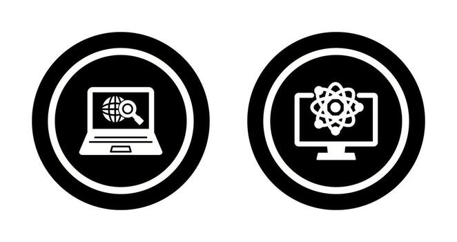 explorar y Ciencias icono vector