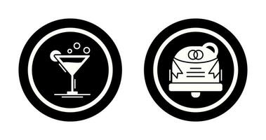 Coktail and Wedding Icon vector