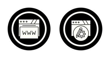 Setting and Web Browser Icon vector