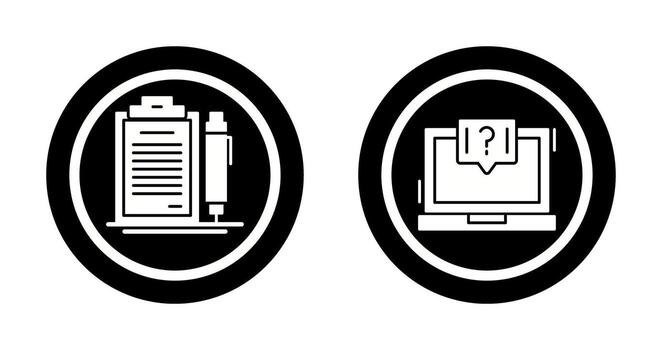 Contract and Question Icon vector