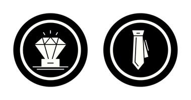 Diamond and Tie Icon vector