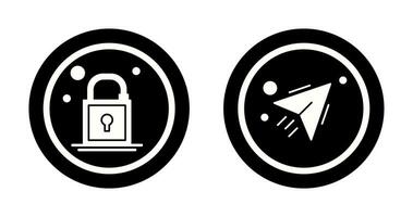 Lock and Send Icon vector