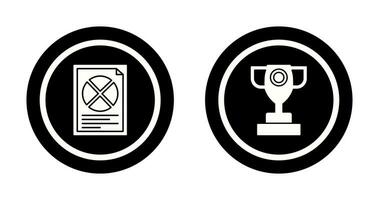 Pie Chart and Trophy Icon vector