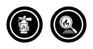 Fire Extinguisher and Disaster Icon vector