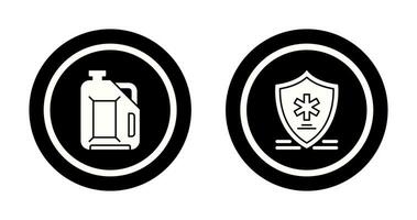 Jerrycan and Medical Symbol Icon vector