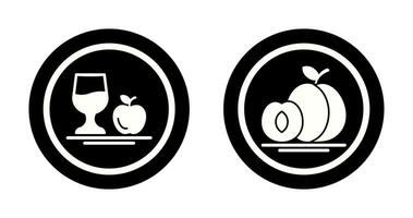 Healthy and Apricot Icon vector