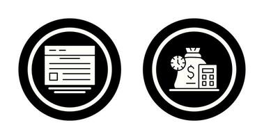 Website and Expense Icon vector