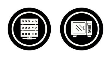 Server and Microwave Icon vector