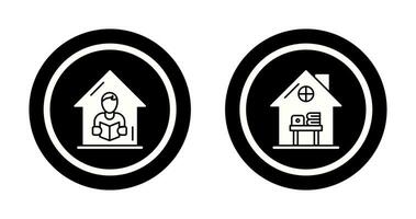 Home Learning and Home Work Place Icon vector