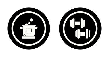 Cooking and Exercise Icon vector